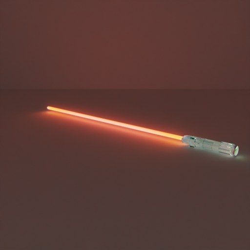 The saber, Hunyuan3D-Emission, emission on.