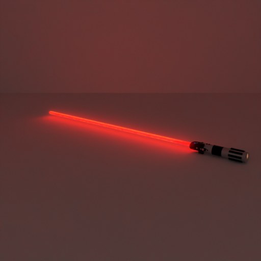 The saber, TRELLIS.2-Emission, emission on.
